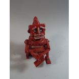 A Reproduction Cast Metal Art Deco Novelty Money Box in The Form of A Robot, 18 cm High,