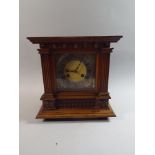 A Late 19th Century German Oak Cased Mantle Clock,