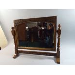 An Old Charm Oak Framed Dressing Table Mirror,