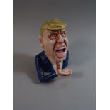 A Modern Cast Metal Novelty Money Bank in The Form of Donald Trump,