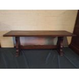 An Oak Refectory Style Bench,