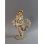 A Cast Metal Vintage Style Door Stop in the Form of Marilyn Monroe, 34 cm High,
