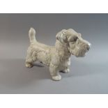 A Cast Metal Large Study of A Terrier, 33 cm Long,