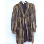 A Lady's Vintage Musquash 3/4 Coat, approx Size 12