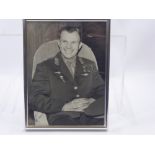 An Autographed Black and White Photograph of Russian Cosmonaut Yuri Gagarin, the