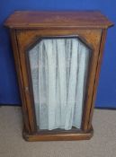 A Mahogany Inlaid Edwardian Glazed Front Music Cabinet