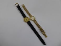 Two Lady's Wrist Watches, including a Rotary and a Longines on a leather strap.(2)