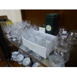 Miscellaneous Glass, including four brandy balloon glasses, Gengairn glasses, four Malt Whisky