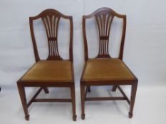 Four Heals & Co., Mahogany Dining Chairs. (4)