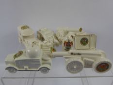 A Quantity of Crested China relating to WWI Conflict, including Shelley 'British Tank', Savoy '