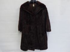 A Lady's Vintage 3/4 Coat, believed to be Musquat, approx size 34.