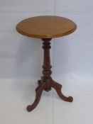 A Victorian Mahogany Wine Table, on twisted support with tripod base, approx 45 x 74 cms.