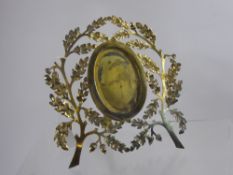 A Brass Oak Garland Picture Frame.