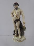 A Derby Figurine depicting a mythological character, approx 12 cms