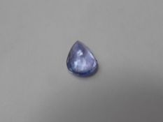 A Single Tear Shaped Blue Tanzanite, 1.54 ct.