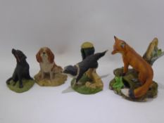 A Quantity of Porcelain and Other Medium Dog Breed Figures, including Beagle, Spaniel, Labrador,