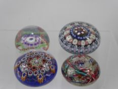 A Miscellaneous Quantity of Glass Paper Weights, including a Venetian dated 1988, a Millefiori dated