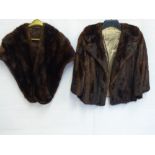 A Lady's 'Leveson of London' Short Mink Coat, approx size 34 together with a Harrods of London