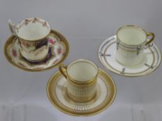 A Collection of Fine Coffee Cans and Saucers, including Royal Worcester and Royal Doulton amongst