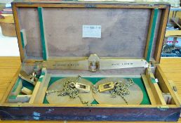 Early 20th Century De Grave Short Fanner & Co Brass Portable Weighing Scales for Devon County, 56 lb