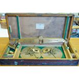 Early 20th Century De Grave Short Fanner & Co Brass Portable Weighing Scales for Devon County, 56 lb