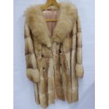 A Lady's Vintage Musquat Fur Coat, approx length 103 cms.