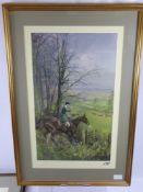 Lionel Edwards Coloured Print, depicting Lord Worcester entitled "In the Badminton Country" circa