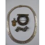 Miscellaneous Silver Jewellery, including a necklace and pendant, Celtic brooch, marcasite brooch