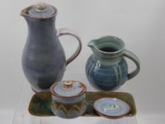 A Quantity of Campden Ware, including coffee pot and cover, two soup dishes with covers, sugar