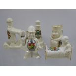 Quantity of Crested China of Figural Interest, including Devonia 'Sir Francis Drake', Varwell 'Child