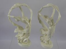 A Pair of Royal Worcester Dancing Figurines, marked "Spirit of the Dance", limited edition of