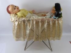 Miscellaneous Vintage Dolls, articulated limbs, sleeping eyes together with a velvet Golly