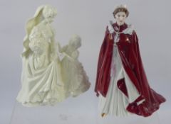 Royal Worcester Limited Edition Figurines, including 'The Wedding Day' by Maureen Hatson and Royal