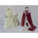 Royal Worcester Limited Edition Figurines, including 'The Wedding Day' by Maureen Hatson and Royal