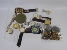 Miscellaneous Items, including cufflinks, tie pins, bronze coin commemorating Queen Victoria Jubilee