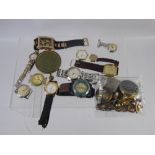 Miscellaneous Items, including cufflinks, tie pins, bronze coin commemorating Queen Victoria Jubilee