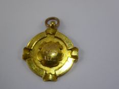 A Yellow Gold Boxing Medallion, awarded to H S Varney Middleweight Boxing Competition, dated 1925,