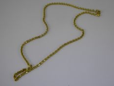 A Lady's 14 ct Yellow Gold Curved Chain, approx 39 cms, 10.3 gms