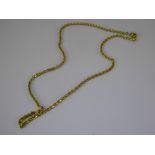 A Lady's 14 ct Yellow Gold Curved Chain, approx 39 cms, 10.3 gms