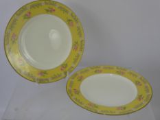 A Pair of 'Tiffany & Co' Cabinet Plates, Pink Tulip designed Sybil Connolly, approx 19 cms diameter,