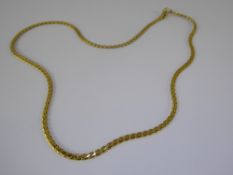 A Lady's 14 ct Yellow Gold Woven Neck Chain, approx 45 cms, approx 10.6 gms