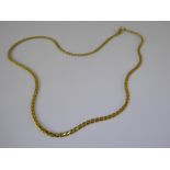 A Lady's 14 ct Yellow Gold Woven Neck Chain, approx 45 cms, approx 10.6 gms