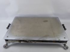 A Vintage Nickel-Silver Plated Hot Plate, approx 66 x 46 x 10 cms.