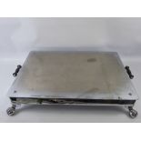 A Vintage Nickel-Silver Plated Hot Plate, approx 66 x 46 x 10 cms.