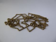 A Victorian 9 ct Gold Muff Chain, approx 13.6 gms