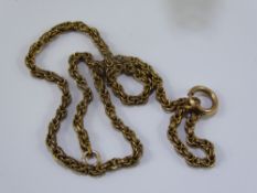 An Antique Rose Gold Fancy Link Chain, approx 44 cms together with a pair of 9 ct ear studs in the