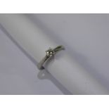 A Lady's Platinum and Diamond Solitaire Ring, the diamond approx 30 pts, size K, approx 3.7 gms.