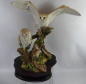 A Limited Edition 'Country Artist' Sculpture, of Barn Owls nr 80/150 entitled "Endless Days" ,