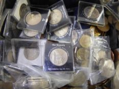 A Collection of Miscellaneous GB Coins, including pennies, halfpennies, farthings, threepenny,