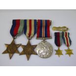 A Group of WWII Medals, including 1939-45 King George, The 1939-1945 Star and The France and Germany